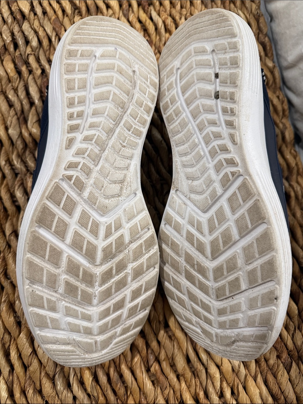 Nautica Navy Knit Slip-On Sneakers with White Logo - Picture 4 of 4